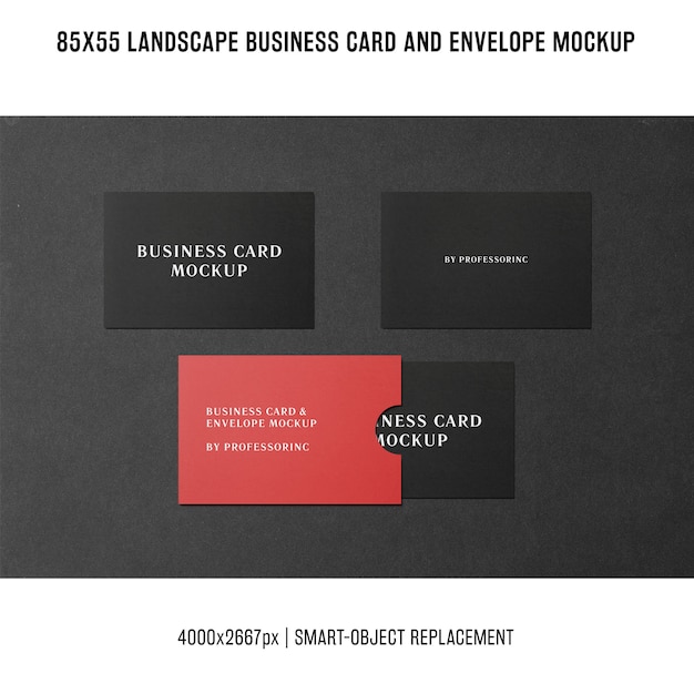 Landscape Business Card Mockup – Free Download