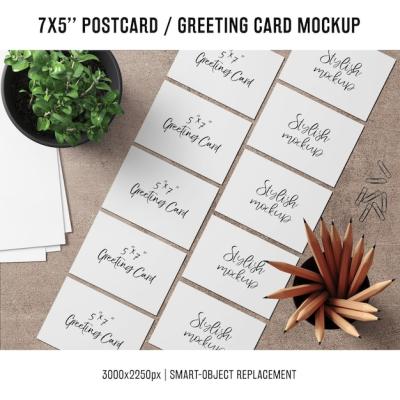 Greeting Card Mockup – Free Stock Photo for Download