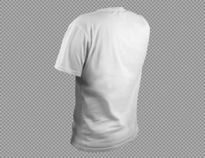 Black White T-Shirt Mockup on Transparent Background – Free Download