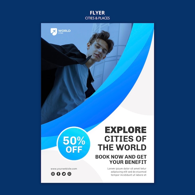 Cities and Places Flyer Template – Download Free Stock Photo