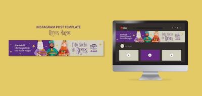 Reyes Magos Celebration YouTube Banner Template – Free Download