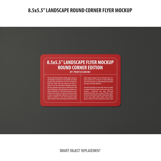 8.5×5.5 Landscape Flyer Mockup – Free Download