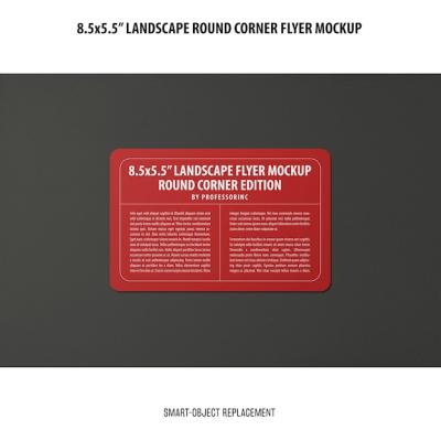 8.5×5.5 Landscape Flyer Mockup – Free Download