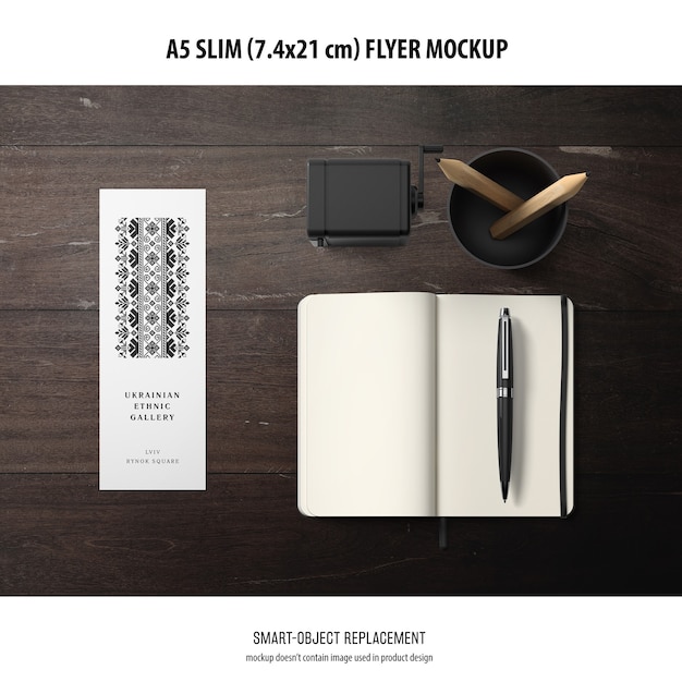 A5 Slim Flyer Mockup – Free Download for Creative Projects