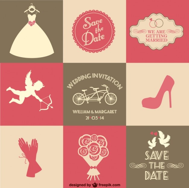 Beautiful Wedding Invitations Featuring Bride Elements – Free Download