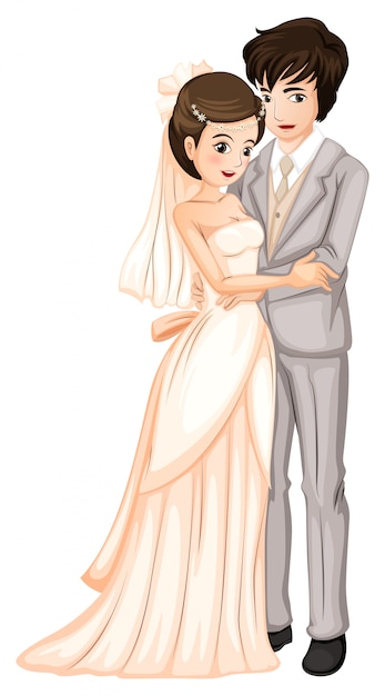 Newly-wed Couple Vector Template – Free Download