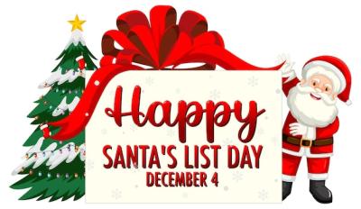 Cheerful Santa’s List Day Banner Design – Free Download