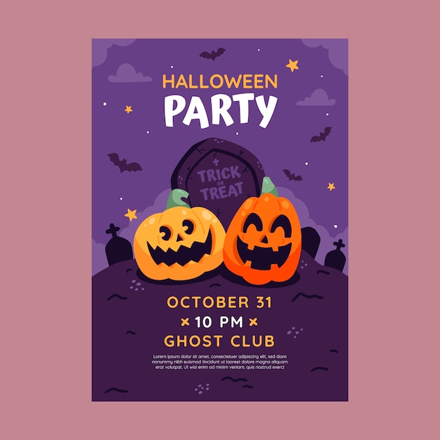 Flat Halloween Vertical Flyer Template – Free Stock Photo, Download for Free