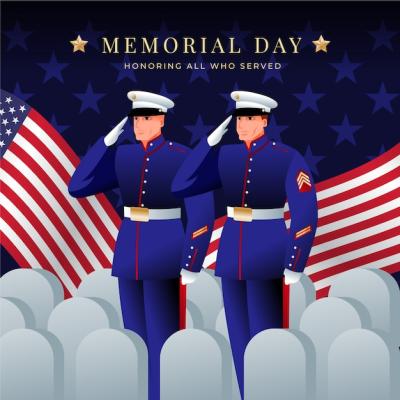 Gradient Illustration for USA Memorial Day Celebration – Free Download