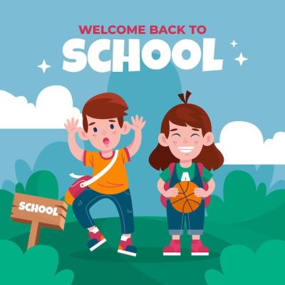 Hand Drawn Design for Children’s Back to School – Free Download