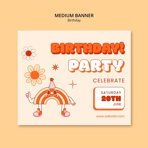 Creative Birthday Template Design – Free Download