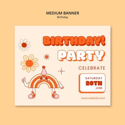 Creative Birthday Template Design – Free Download