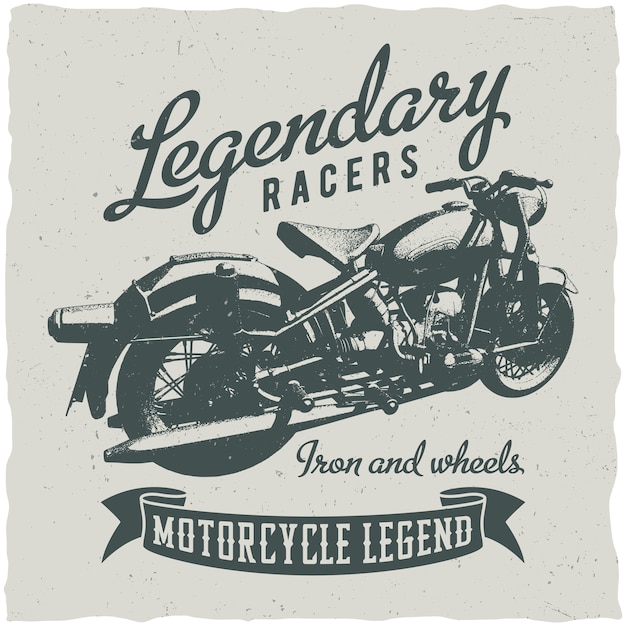 Classic Motorcycle and Legendary Racers Poster – Free to Download