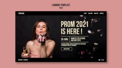 Graduation Prom Landing Page Template – Free Download