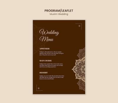 Beautiful Muslim Wedding Template Design – Free Download