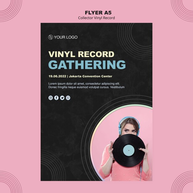 Vinyl Record Poster Template – Free Download