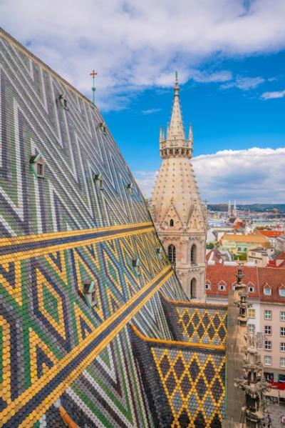 Stunning Aerial View of Vienna City Skyline in Austria – Free Download