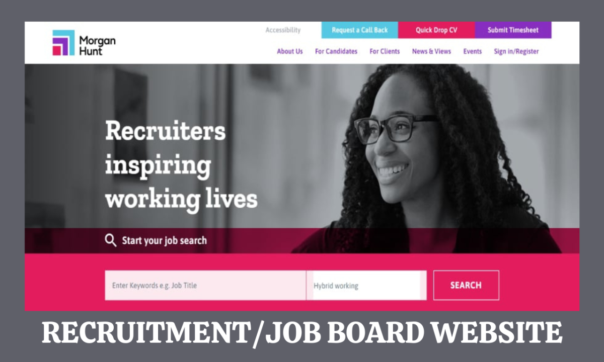 Design Recruitment Website Job Hiring Board Agency Staffing Consultancy Website