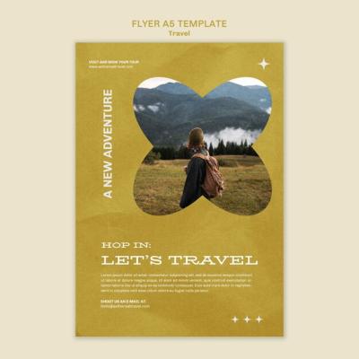 Minimal Flat Design Travel Template – Free Download