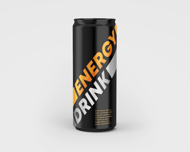 PSD Energy Drink Can Mockup – Free Download