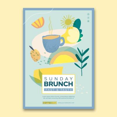 Brunch Vertical Poster Template – Free Download