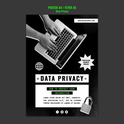 Flat Design Data Privacy Template – Free Download