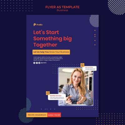 Vertical Flyer Template for Professional Business Solutions – Free to Download