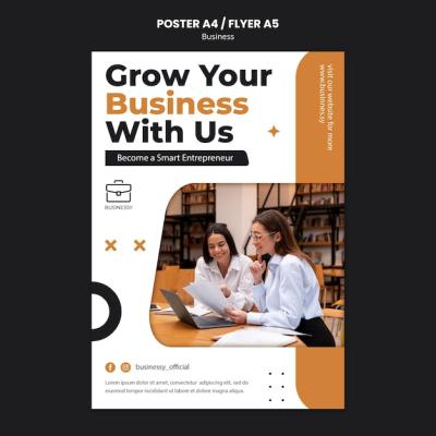 Business Growth Poster Template – Free to Download