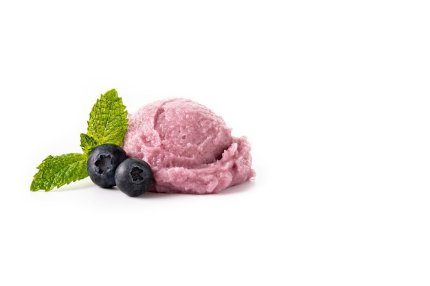 Blueberry Ice Cream Scoop Isolated on White Background – Free Stock Photo, Download Free