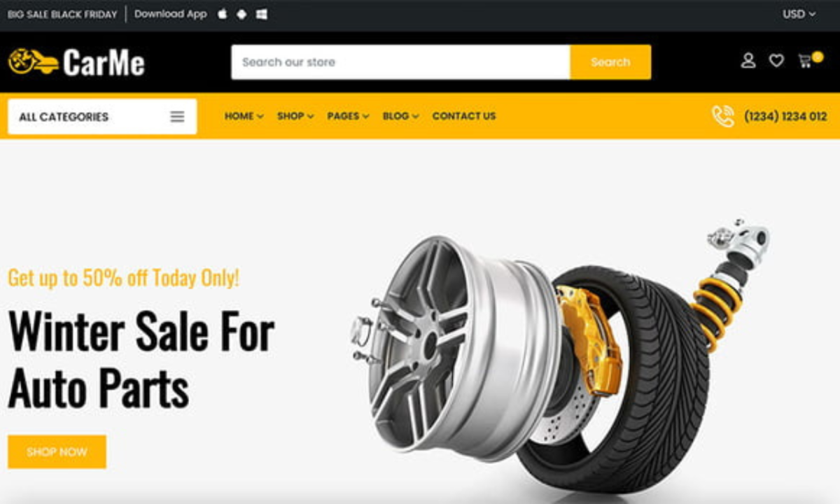 Design a Car Shopify Store and Accessories for Auto Parts, Quad Dealership, and ATV Store