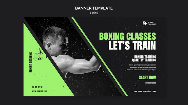 Flat Design Boxing Template – Free Download