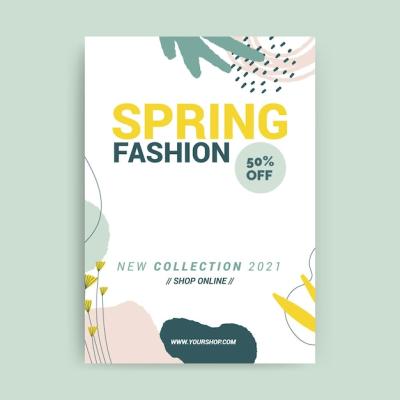 Abstract Colorful Spring Flyer Template – Free Download