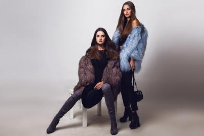 Glamorous Pretty Women Posing in Fur Coats – Free Download