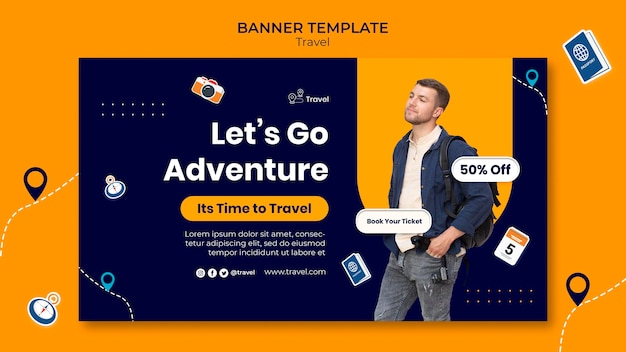 Traveling Adventure Banner Template – Free to Download