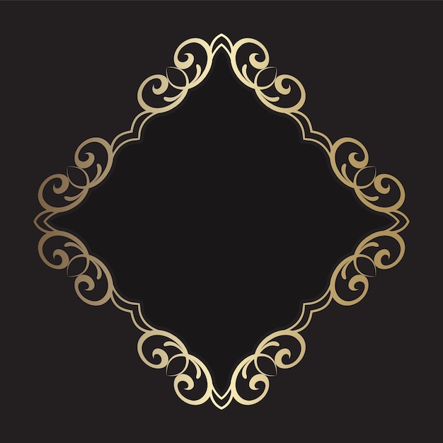 Elegant Gold Frame Background Design – Free Download