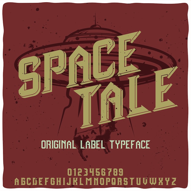 Space Tale: Original Label Typeface – Free Download