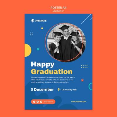 Graduation Ceremony Poster Template – Free Download