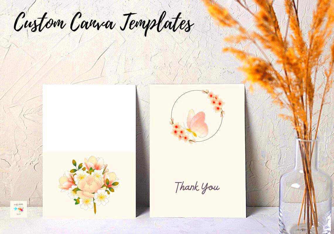 Custom Greeting Card DIY Printable Card Canva Template Etsy