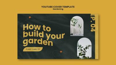 Flat Design Gardening Template – Free Download