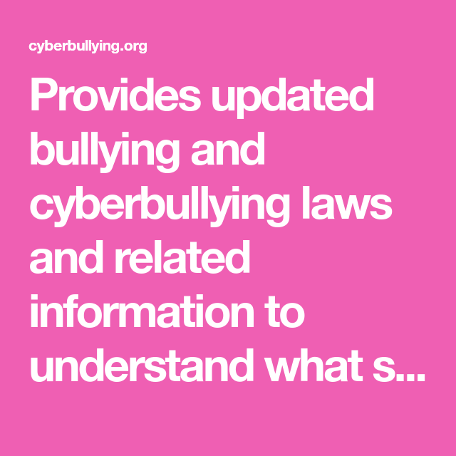 Cyberbullying laws Artofit