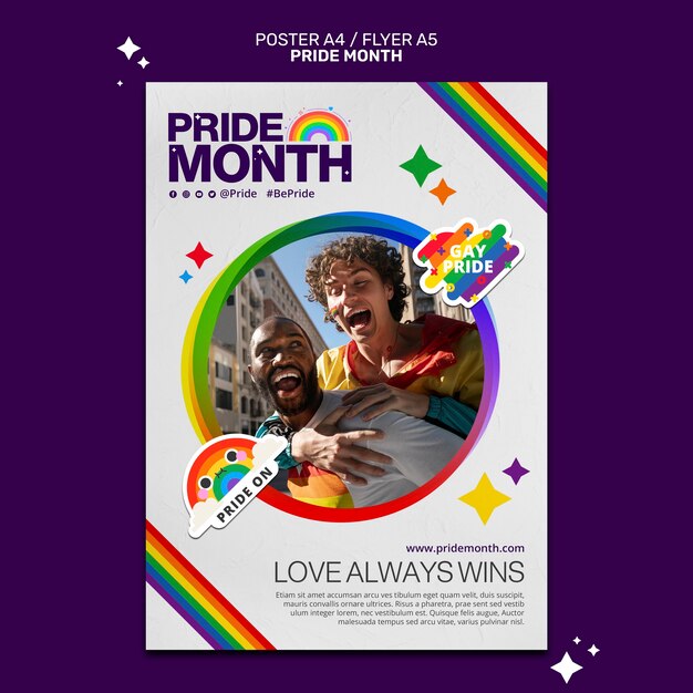 Pride Month Poster Template – Free Download