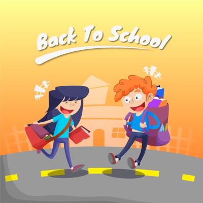 Cartoon Back to School Background – Free Download