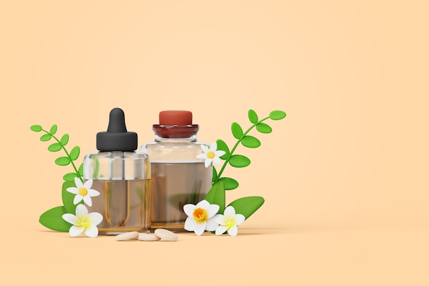 Alternative Medicine Composition in 3D Illustration – Free Download