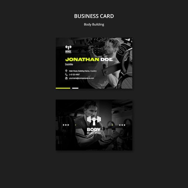 Bodybuilding Business Card Template – Free Download