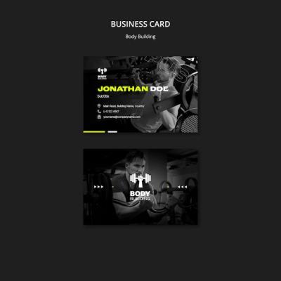 Bodybuilding Business Card Template – Free Download