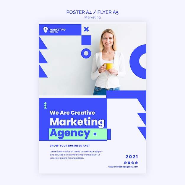 Marketing Agency Poster Template – Free to Download