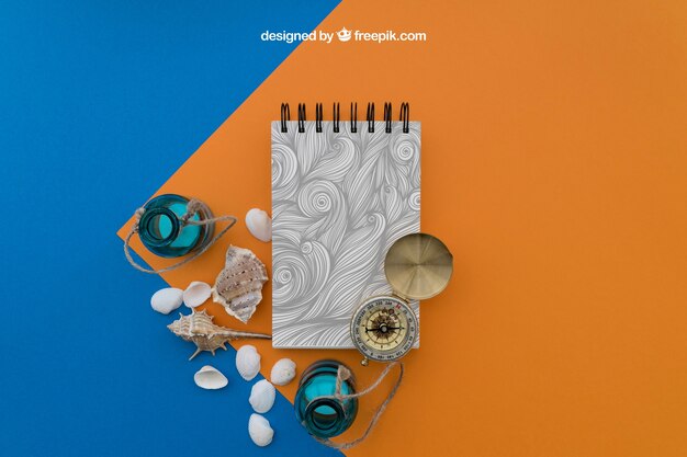 Beach Items and Notepad – Free Stock Photo, Download for Free