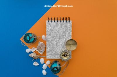 Beach Items and Notepad – Free Stock Photo, Download for Free