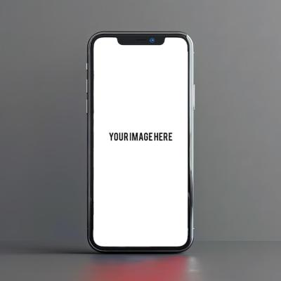 A Black iPhone Displaying Your Logo on a White Background – Free Download