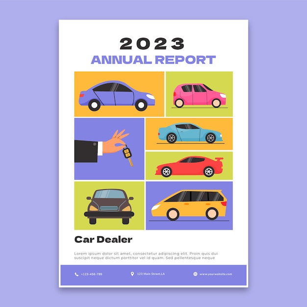 Hand Drawn Car Dealer Annual Report – Free Download